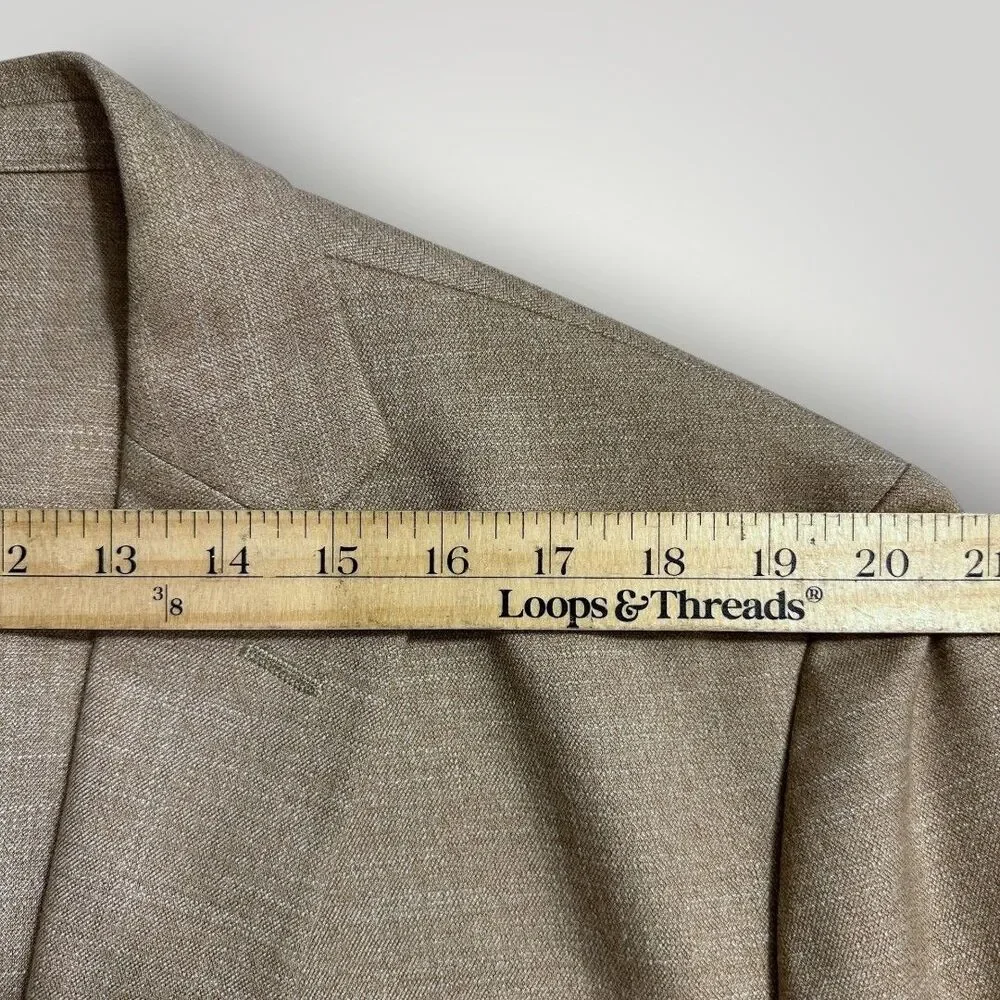 RALPH LAUREN Mens Blazer 50R Unstructured Sport Coat Two Button Jacket Tan Suits